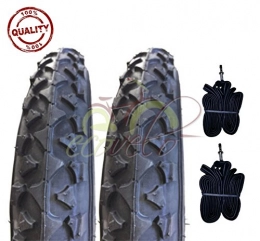 ECOVELO Neumáticos de bicicleta de montaña 2cuartos + 2neumticos negros para Mountain Bike 14x 1.75(47254)