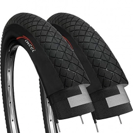 Fincci Neumáticos de bicicleta de montaña Fincci Par 20 x 1, 95 Pulgadas 53-406 Cubiertas para BMX o Nios Bici Bicicleta (Paquete de 2)