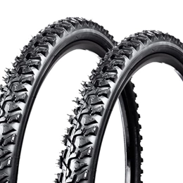 HMTE Neumáticos de bicicleta de montaña HMTE Neumáticos de Bicicleta 24 / 26x 1.95 Neumático de Bicicleta 26x2.1, Paquete de 2, Piezas de Ciclo de montaña duraderas, Negro (Size : 26 * 1.95) (26 * 1.95)