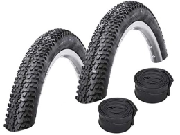 Kenda Neumáticos de bicicleta de montaña KENDA Juego de 2 neumáticos Aptor K1153 para bicicleta de montaña (29 x 2, 35 / 55-622) y 2 cámaras Continti con válvula de coche.