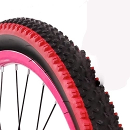 LSXLSD Neumáticos de bicicleta de montaña LSXLSD 26 * 1.95 neumático de Goma de Poliuretano 26x1.95 Montaña Bici del Camino de neumáticos Ruedas de Bicicleta de Ciclo de Piezas ultraligeros Duradero (Color : Red)