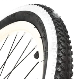 Lxrzls Neumáticos de bicicleta de montaña LXRZLS 26 * 1.95 neumático de Goma de Poliuretano 26x1.95 Montaña Bici del Camino de neumáticos Ruedas de Bicicleta de Ciclo de Piezas ultraligeros Duradero (Color : White)