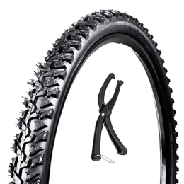 HMTE Repuesta Neumático de bicicleta de montaña de 24 / 26 pulgadas con palancas para neumáticos de bicicleta 24 / 26x1.95 pulgadas Neumático de ciclo de repuesto de 26x2.1 pulgadas Más agarre (Size : 26 * 2.1) ( 26*