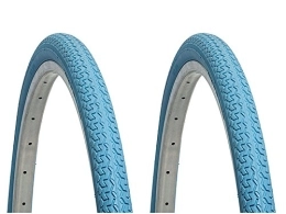 ONOGAL Neumáticos de bicicleta de montaña ONOGAL 2X Cubierta Rueda Deli Tire Color Azul 26" 26 x1.3 / 8 Bicicleta MTB Urbana 6153az
