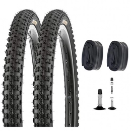 P4B Neumáticos de bicicleta de montaña P4B | 2 neumáticos BMX de 20 pulgadas 47-406 (20 x 1, 75) con cámaras DV en negro | para bicicleta de montaña y BMX | ideal para caminos de carretera, grava y bosque | neumáticos de bicicleta