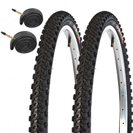 CST Neumáticos de bicicleta de montaña Raleigh CST T1812 26" x 1.95 Mountain Bike Tyres with Presta Tubes (Pair)