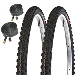 CST Neumáticos de bicicleta de montaña Raleigh CST T1812 26" x 1.95 Mountain Bike Tyres with Schrader Tubes (Pair)