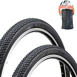 SUSHOP Neumáticos de bicicleta de montaña SUSHOP Mountain Bike Protection Neumático para Bicicleta De Montaña, Color Negro, Sin Tubo, Plegable, MTB Performance Tire (2 Piezas), 26x1.95
