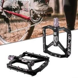 ARMYJY Repuesta 2 pedales de bicicleta de ciclismo, aleación de aluminio DU Rodamientos de bicicleta de montaña Palin Pedales para bicicleta de carretera MTB (negro)