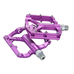 FDSJKD Repuesta FDSJKD Pedales para Bicicletas Pedales de Ciclismo Universal Aleación de Aluminio Pedales de Bicicletas Ligeros duraderos y fáciles de instalación (Color : Purple)
