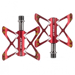 PROMEND Repuesta Flycoo Promed - Pedales universales para bicicleta de carretera, 3 rodamientos sellados antideslizantes, 10, 5 x 9, 4 cm, CNC (rojo)