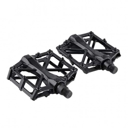 JohnJohnsen Pair Ultralight Aluminum Alloy Bicycle Pedals Mountain Bike Pedal MTB Road Cycling Riding Alloy Wellgo Pedal Treadle Black(Black)