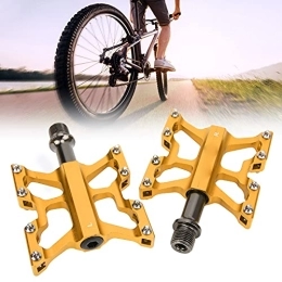 Nofaner Repuesta Nofaner Pedales de Bicicleta, Pedales de aleación de Aluminio para Bicicleta con 3 rodamientos, Piezas de Pedales de Ciclismo de montaña, Accesorios de Repuesto(Oro)