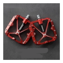 BADALO Repuesta Pedales de Bicicleta con Reflector Pedales de Bicicleta Antideslizantes Impermeables, for Bicicleta de Carretera, Bicicleta de montaña, Accesorios universales for Bicicleta (Color : Red-Black)