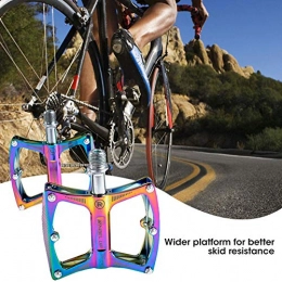 Pedales de bicicleta de bicicleta, Pedales de bicicleta de carretera Aleacin de aluminio Ultraligero MTB Rodamiento Pedal de bicicleta Accesorios de bicicleta para Mountain Road City Bikes