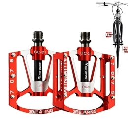 Pedales de Bicicleta de montaña de 3 rodamientos - Pedales de Plataforma de Bicicleta para BMX MTB - Compatible con 9/16", Antideslizante, liviano, Duradero, se Adapta a la mayoría de Las Sloane