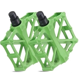 AXOINLEXER Repuesta Pedales de Bicicleta de montaña, Pedales de aleación de Aluminio con reflectores, Plataforma Ancha Ligera, Verde