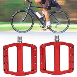 Germerse Repuesta Pedales de Bicicleta Planos Seguro y Estable Pedales de Bicicleta de Alta Resistencia Ligeros y Planos Pedales de Bicicleta de montaña Pedales de Bicicleta de montaña para Bicicleta de(Red)