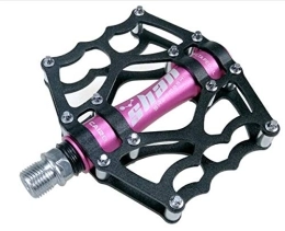 AOROM Repuesta Pedales MTB Pedales de Bicicleta de montaña aleación de Aluminio CNC Firador de Bicicleta Big Flat Ultralight Cycling BMX Pedal Pedales Bicicleta (Color : Pink)