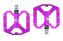 UKKD Repuesta UKKD Pedales de Bicicleta Flatfoot Ultraligero MTB Aleacin De Aluminio De Tres Cojinetes Accesorio Pedal Pedal De Deslizamiento, Violeta