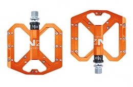 UKKD Repuesta UKKD Pedales de Bicicleta Flatfoot Ultraligero MTB Aleación De Aluminio De Tres Cojinetes Accesorio Pedal Pedal De Deslizamiento, Naranja