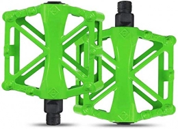 XLXay Repuesta XLXay Pedales de bicicleta de plataforma plana para bicicleta de montaña MTB BMX, pedales antideslizantes para ciclismo al aire libre (verde)