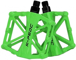 XLXay Repuesta XLXay Pedales de plataforma de bicicleta ligeros de ciclismo de carretera para MTB BMX-verde
