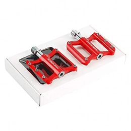 XYXZ Repuesta XYXZ Bicycle Platform Flat Pedal R81 Road Pedals 3 Bearing Aluminum Non-Slip MTB Pedals Bike Accessory (Color : Red)