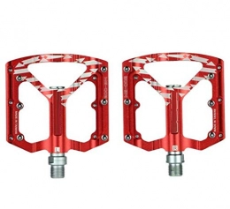 ZYEKOYA Repuesta ZYEKOYA Pedales de Bicicletas Aviación Antideslizante Aleación de Aluminio CNC MTB Mountain Road Bike Pedal (Color : Red)
