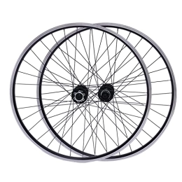 Fermoirper Juego de ruedas de 27,5 pulgadas, rueda trasera delantera de aleación de aluminio, freno de disco MTB, juego de ruedas para casete de bicicleta (negro)