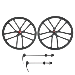 VGEBY Ruedas de bicicleta de montaña Juego de ruedas de freno de disco para bicicleta, aleación de magnesio duradera de 20 pulgadas Juego de ruedas de freno de disco para bicicleta de montaña, buje delantero de 100 mm y juego de ruedas d