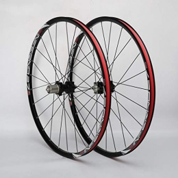 Xiami Ruedas de bicicleta de montaña Juego de ruedas de MTB 26 pulgadas del freno de disco de aluminio llantas de aluminio de 10 velocidades Cassette Cubo de liberación rápida Negro (rueda de la rueda delantera + trasera) ( Size : 26" )
