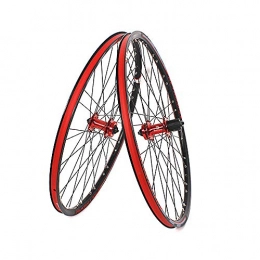 LIDAUTO 27.5"Aleación de Aluminio MTB Wheelset Mountain Bike Cubos de Rueda Ruedas Llantas Ultraligero Todoterreno Rojo