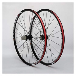 Yuanfang Ruedas de bicicleta de montaña NUE Juego de ruedas de MTB 26 pulgadas del freno de disco de aluminio llantas de aluminio de 10 velocidades casete del buje Shimano Base de liberación rápida Negro (rueda de la rueda delantera + trase