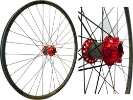 POP-Products Repuesta POP-Products MTB - Rueda delantera para bicicleta de montaña (carbono, 27, 5 pulgadas, 32 orificios), color rojo y negro