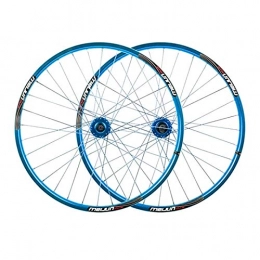 QHY Ruedas de bicicleta de montaña QHY Ruedas Rueda Mountain Bike 26" MTB Juego Ruedas Bicicleta Freno Disco Compatible 7 8 9 10 Velocidad Llanta Aleación Doble Pared 32H (Color : Blue)