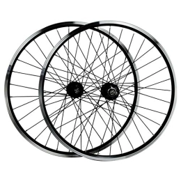 SJHFG Ruedas de bicicleta de montaña SJHFG Ciclismo Wheels 26'', Freno de Disco V Anillo de Freno Buje de Freno Disco Bicicleta de Montaña Llanta Aleación Aluminio Alta Resistencia Doble Capa (Color : Black)