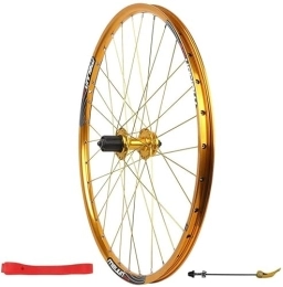 SJHFG Repuesta SJHFG Wheelset MTB Rueda Trasera de Bicicleta 26 Pulgadas, QR 32H for Bicicleta de montaña, la Tarjeta de Freno de Disco de Borde de Doble Pared 7-11 Velocidad Road Wheel (Color : Gold)