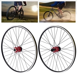 SOLOCJNL Repuesta SOLOCJNL Juego de ruedas de bicicleta de montaña, aleación de aluminio de 27, 5 pulgadas, MTB, freno de disco, buje rojo, cierre rápido, rueda delantera trasera, carga de 200 kg, adecuado para cassette