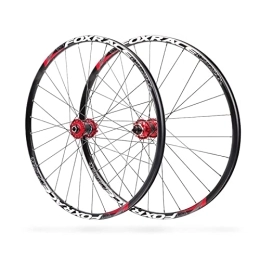 TYXTYX Repuesta TYXTYX Ruedas de ciclismo MTB de 26 pulgadas, freno de disco de 27.5 pulgadas, ruedas selladas, llantas de cubo para 7 / 8 / 9 / 10 / 11 velocidades (color: rojo, tamaño: 26 pulgadas)