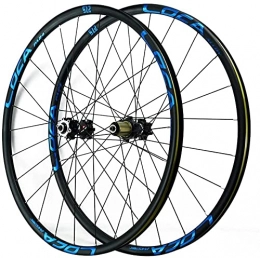 SJHFG Repuesta Wheelset 26 / 27.5 / 29In Bicycle Wheels, Quick Release Ultralight Aluminum Rims MTB Wheelset Disc Brake Front and Back Wheels 8-12 Speed Road Wheel (Color : Blue, Size : 27.5")