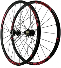 SJHFG Repuesta Wheelset 26 / 27.5 / 29in MTB Bicycle Front Rear Wheelset, 24H Bike Wheel Quick Release Cycling Rim Alloy Wheels Disc Brake 8 9 10 11 12 Speed Road Wheel (Color : Red, Size : 26")