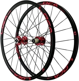 SJHFG Repuesta Wheelset 26 / 27.5 Pulgadas de Bicicleta de montaña, Seis Ruedas for el Disco de uñas 24 Hoyos Bicicletas de Bicicleta REDILLA DE Ciclismo Road Wheel (Color : Red Hub, Size : 26inch)