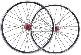 Amdieu Repuesta Wheelset Ruedas de bicicleta de montaña de 26 pulgadas, disco de aleación de aluminio de pared doble / V freno QR 7 / 8 / 9 / 10 Velocidad de rueda libre de ruedas de bicicleta de ciclismo 32H road Wheel