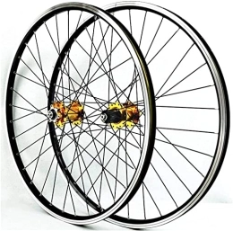 Amdieu Repuesta Wheelset Ruedas de bicicleta de montaña de 26 pulgadas, liberación rápida de la rueda trasera delantera de la rueda trasera de aluminio de aluminio disco de aluminio / vapor de freno V 32 agujeros 7-11