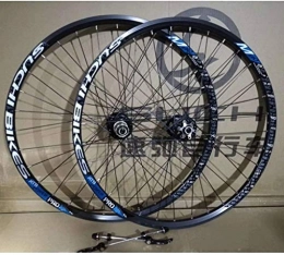 YSHUAI Ruedas de bicicleta de montaña YSHUAI MTB - Juego de ruedas de bicicleta de 27, 5 pulgadas con doble pared y rodamiento de freno de disco sellado QR para 8 – 10 velocidades, 28 agujeros, color azul