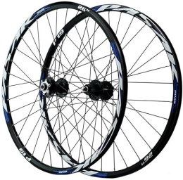 ZECHAO Repuesta ZECHAO 26 / 27.5 / 29 "Mountain Bike Wheelset, 32h Ruedas de Bicicleta Ruedas de Bicicleta de Freno de Disco de liberación rápida for 8 9 10 11 12 Cassette de Velocidad Wheelset (Color : Blue, Size :