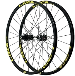 ZECHAO Repuesta ZECHAO 26 " / 27.5" / 29 "Mountain Bike Wheelset Disc Freno de Disco Lanzamiento rápido 24 Orificios Rueda de Bicicleta de 12 velocidades Micro-Spline Flywheel Wheelset (Color : Gold, Size : 26inch)