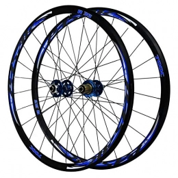ZNND Repuesta ZNND Ciclismo Wheels, Ruedas De Ciclismo 700c Llanta MTB De Doble Pared Liberación Rápida Freno Disco Todoterreno Ruedas De Bicicleta 29 Pulgadas (Color : Blue hub)