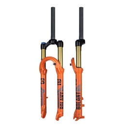 WAMBAS Tenedores de bicicleta de montaña 26 / 27.5 / 29 MTB Air Fork Freno de disco Bicicleta de montaña Suspensión Horquilla 100 mm Recorrido 28, 6 mm Horquilla delantera recta Bloqueo manual 9 mm Liberación rápida (Color : Orange, Size : 27.5